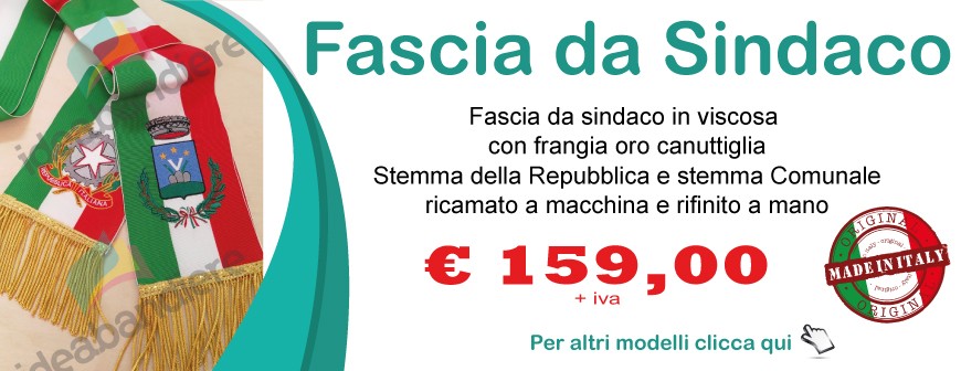00 FASCIA TRICOLORE DA SINDACO - FASCE & SPILLE - Piccadilly Circus